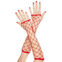 Fingerlose Netzhandschuhe ROT