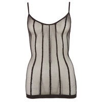 Durchsichtiges Minikleid mit Längsstreifen