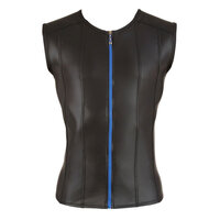 Männer-Shirt mit blauem Reißverschluss