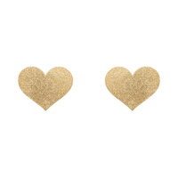 Flash herzförmiger Nippelaufkleber - golden