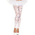 Transparente Leggings mit Blumendesign - Weiß