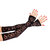 Extra lange fingerlose Spitzenhandschuhe SCHWARZ
