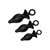 3-teiliges Set Buttplugs aus Silikon