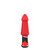 Vibrierender Buttplug in Rot mit Riffeln