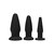 Buttplug-Kit aus Silikon in Schwarz
