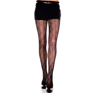 Music Legs – Strumpfhose in Schwarz mit Sternen