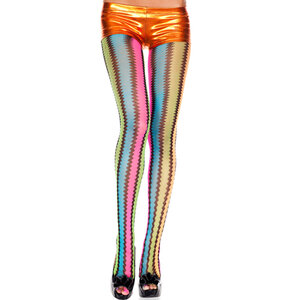 Music Legs – Regenbogen-Zickzack-Strumpfhose