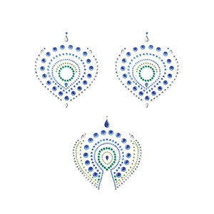 Flamboyant Tattoo-Aufkleber - grün/blau