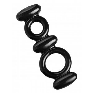 Dual Stretch-To-Fit Cock and Ball Ring