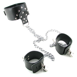 Leather Collar and Cuffs