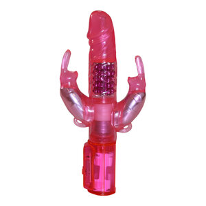 Double Rabbit Vibrator clear/pink