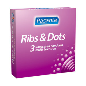 Pasante Ribs & Dots Kondome 3 Stück