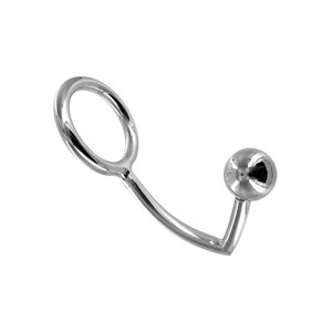 Chrome Plated Anal Ball with Cock Ring