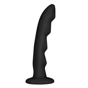 Strap-on Dildo aus Silikon in Schwarz