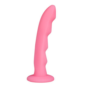 Strap-on Dildo aus Silikon in Pink