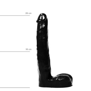 Realistischer Dildo 21 cm in Schwarz