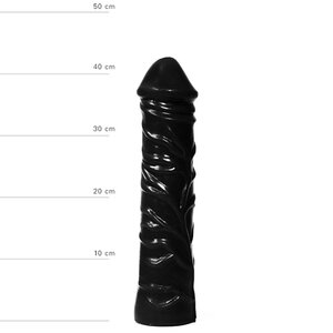 Realistischer XXL Dildo 33 cm in Schwarz