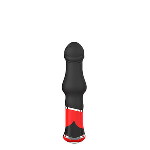 Vibrierender Buttplug – Schwarz mit Rot