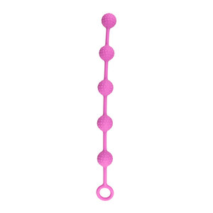 Analperlen Pink gerippt L