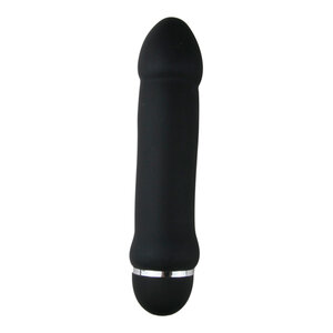 Vibrator aus Silikon in Schwarz mit Penis