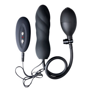 Aufblasbarer Vibrator aus Silikon - Schwarz