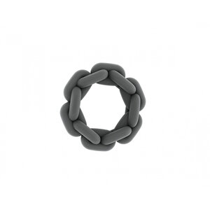 NO. 4 Chain Cockring Grey