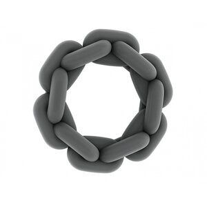 NO. 6 Chain Cockring Grey