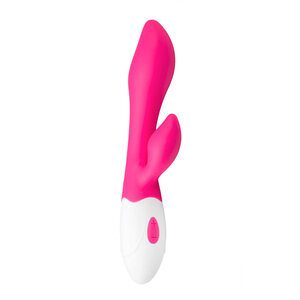 Silikon-G-Punkt Rabbit-Vibrator - Rosa/Weiß