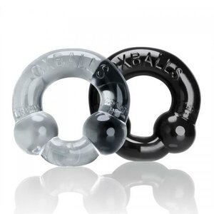 Ultraballs Cockring Set - schwarz und klar