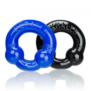 Ultraballs Cockring Set - schwarz und blau