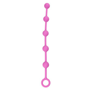 Analperlen Pink gerippt M