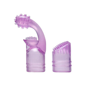 2-teiliges Set Wand Vibrator Aufsätze in Violett