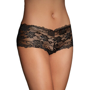 Naughty Knicker Spitzen-Slip - Schwarz