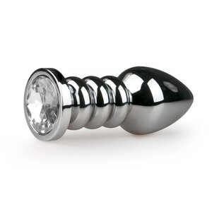 Silberfarbener Buttplug - Diamond