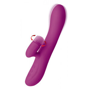 Whirl Silikon Rabbit Vibrator mit rotierenden kitzelnden Enden