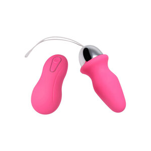 Vibrierender Buttplug mit Fernbedienung in Pink