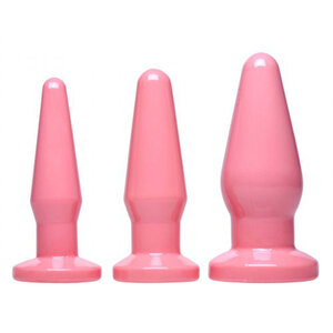 Analplug in Pink Set mit 3 Teilen – verpackt