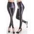 Leggings im Wetlook in Schwarz_