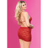 Plus Size Minikleidchen aus Spitze in Rot_