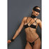 4-teiliges Bondage Dessous-Set mit schwarzer Spitze_