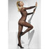 Schwarzer Bodystocking aus Netzmaterial mit offenem Schritt_