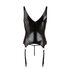 Wetlook Top + String - Zwart_