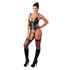 Wetlook Top + String - Zwart_