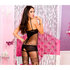 Catsuit mit Body und getupften Strümpfen_