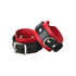 Strict Leather Deluxe Black and Red Locking Cuffs_