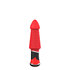 Vibrierender Buttplug in Rot mit Riffeln_