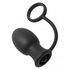 Master Series – Buttplug aus Silikon mit Penisring_