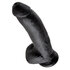 King Cock 23 cm Dildo mit Hoden Schwarz_