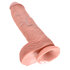 King Cock 25 cm Dildo mit Hoden - Hautfarben_