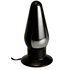 Elektrosex Großer Buttplug - Schwarz/Silber_